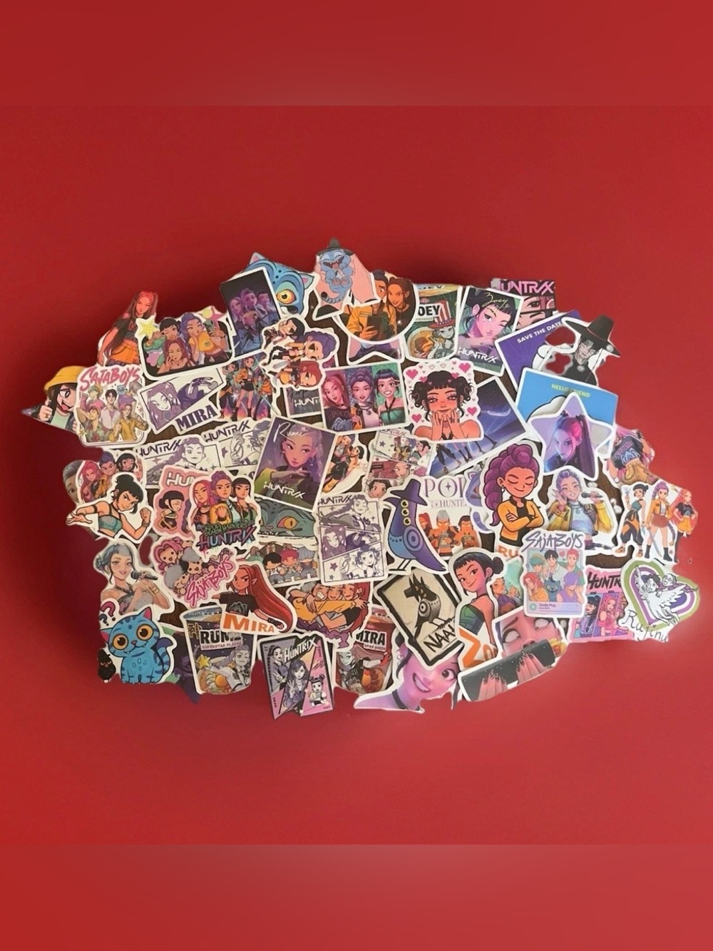 240 x K Pop Demon Hunters Anime Stickers Waterproof Vinyl RUMI Party Gifts